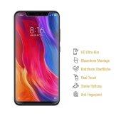 4x Panzerfolie für Xiaomi Mi 8 ANTI-SCHOCK Displayschutzfolie HD ULTRA KLAR