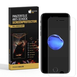 1x Panzerfolie fr iPhone 7 Plus ANTI-SCHOCK FULL COVER Displayschutzfolie MATT