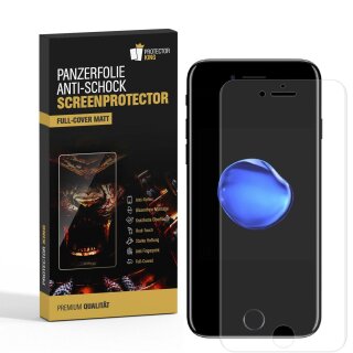 2x Panzerfolie für iPhone 8 Plus ANTI-SCHOCK FULL COVER Displayschutzfolie MATT
