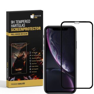 2x 9H Panzerglas für iPhone XR FULL COVER Displayschutz Schutzglas Schutzfolie Panzerfolie Hartglas Displayglas Tempered Glasfolie Sicherheitsglas Echtglas