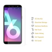 3x 9H Nano-Glass für Samsung Galaxy A6 Plus FULL COVER 3D KLAR Anti-Shock Anti-Bruch Anti-Stoß Anti-Schmutz Panzernanoglas Displayschutz Schutzfolie Panzerfolie Panzerglas Screen-Protector