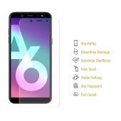4x Panzerfolie für Samsung Galaxy A6 Plus FULL-COVER Displayschutzfolie MATT