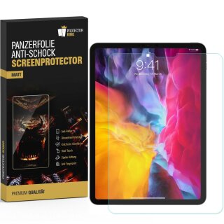4x Panzerfolie für iPad Pro 11 10.9 (2018 2019 2020 2021 2022) Displayschutz Schutzfolie MATT ANTI-REFLEX ENTSPIEGELT NANO ANTI-SHOCK ANTI-SHOCK/ ANTI-KRATZ/ ANTI-BRUCH/ ANTI-SCHMUTZ