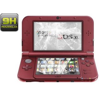 2x 9H Hartglasfolie für Nintendo NEW 3DS XL Panzerfolie Displayschutzfolie KLAR