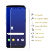 4x 9H Hartglas für Samsung Galaxy S8 FULL CURVED Schutzglas Panzerfolie Displayschutz KLAR Panzerglas Schutzfolie ECHTES TEMPERED Displayglas