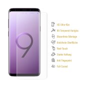 6x 9H Hartglas für Samsung Galaxy S9 Plus FULL CURVED Displayschutz Panzerfolie KLAR Schutzglas Panzerglas Schutzfolie Displayglas Glasfolie Echtes Glas