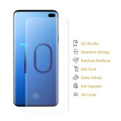 1x 9H Nano-Glass für Samsung Galaxy S10 Plus FULL CURVED 3D KLAR Anti-Shock Anti-Bruch Anti-Stoß Anti-Schmutz Panzernanoglas Displayschutz Schutzfolie Panzerfolie Panzerglas Screen-Protector
