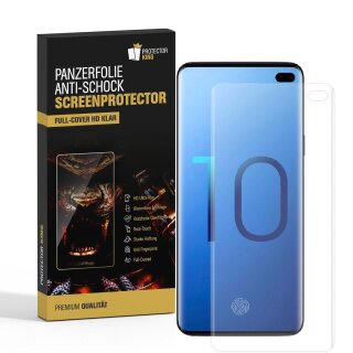 6x 9H Nano-Glass für Samsung Galaxy S10 Plus FULL CURVED 3D KLAR Anti-Shock Anti-Bruch Anti-Stoß Anti-Schmutz Panzernanoglas Displayschutz Schutzfolie Panzerfolie Panzerglas Screen-Protector