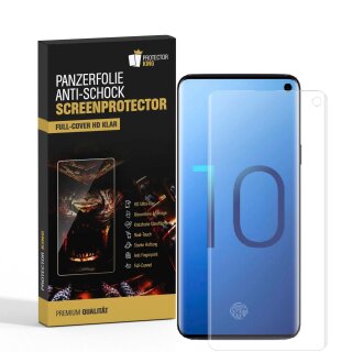 2x 9H Nano-Glass für Samsung Galaxy S10 FULL CURVED 3D KLAR Anti-Shock Anti-Bruch Anti-Stoß Anti-Schmutz Panzernanoglas Displayschutz Schutzfolie Panzerfolie Panzerglas Screen-Protector