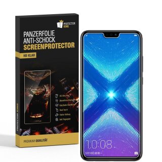 2x Panzerfolie für Huawei Honor 8X ANTI-SCHOCK Displayschutzfolie HD KLAR