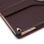 Schutzhülle für iPad Air Tablet Hülle Schutz Tasche Case Cover Braun 360 Grad drehbar Rotation Bumper