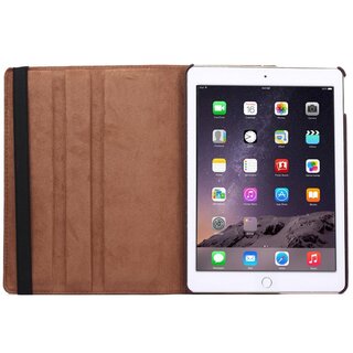 Schutzhlle fr iPad Air 2 9.7 Tablet Hlle Schutz Tasche Case Cover Braun 360 Grad drehbar Rotation Bumper