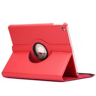 Schutzhülle für iPad Air 2 9.7 Tablet Hülle Schutz Tasche Case Cover Rot 360 Grad drehbar Rotation Bumper