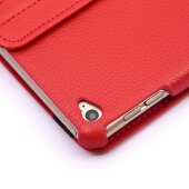 Schutzhülle für iPad Air 2 9.7 Tablet Hülle Schutz Tasche Case Cover Rot 360 Grad drehbar Rotation Bumper