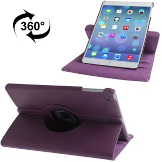 Schutzhülle für iPad Mini 1/2/3 Tablet Hülle Schutz Tasche Case Cover Lila 360 Grad drehbar Rotation Bumper