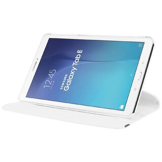 Tablet Tasche fr Samsung Galaxy Tab E 9.6 Leder Schutz Hlle 360  Case Wei