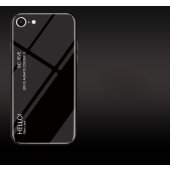 Schutzhülle für iPhone 8 Gardient Glashülle Cover Case Hülle Tasche Bumper Schwarz