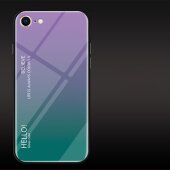 Schutzhülle für iPhone 8 Gardient Glashülle Cover Case Hülle Tasche Bumper Lila