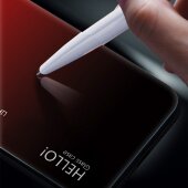 Schutzhülle für iPhone 8 Gardient Glashülle Cover Case Hülle Tasche Bumper Weiß