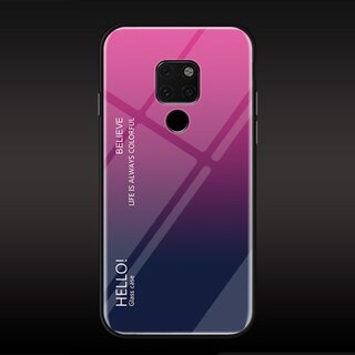 Handy Tasche fr Huawei Mate 20 X Gradient Case Schutz Hlle Bumper Cover Pink