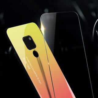 Handy Tasche fr Huawei Mate 20 X Gradient Case Schutz Hlle Bumper Cover Gelb