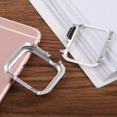 Metall Schutzhülle für Apple Watch 4/ 5/ 6/ 2020/ 2023/ SE 44 mm Case Cover Magnetisch Bumper Tasche Silber