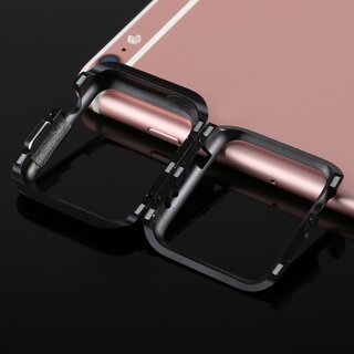 Metallhlle fr Apple Watch 2 & 3 38mm Case Cover Magnetisch Bumper Tasche Schwarz