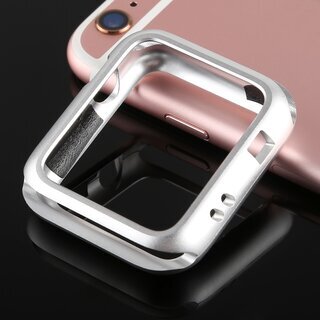 Metallhlle fr Apple Watch 2 & 3 38mm Case Cover Magnetisch Bumper Tasche Silber