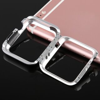 Metallhlle fr Apple Watch 2 & 3 38mm Case Cover Magnetisch Bumper Tasche Silber
