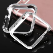 Metallhülle für Apple Watch 1/ 2/ 3 38 mm Case Cover Magnetisch Bumper Tasche Silber