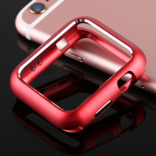 Metallhlle fr Apple Watch 2 & 3 42mm Case Cover Magnetisch Bumper Tasche Rot
