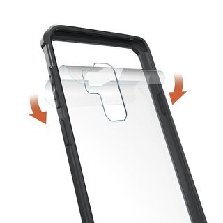 Handytasche fr Samsung Galaxy S9 Case Schutz Hlle Cover Transparent Schwarz