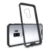 Handytasche für Samsung Galaxy S9 Case Schutz Hülle Cover Transparent Schwarz