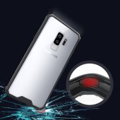 Handytasche für Samsung Galaxy S9 Case Schutz Hülle Cover Transparent Schwarz
