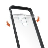 Handytasche für Samsung Galaxy S9 Case Schutz Hülle Cover Transparent Schwarz