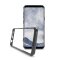 Handytasche für Samsung Galaxy S9 Case Schutz Hülle Cover Transparent Schwarz