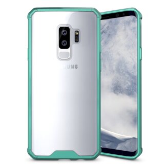 Handytasche für Samsung Galaxy S9 Case Schutz Hülle Cover Transparent Grün