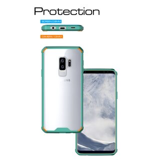Handytasche fr Samsung Galaxy S9 Case Schutz Hlle Cover Transparent Grn