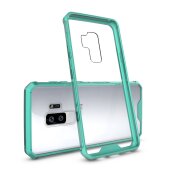 Handytasche für Samsung Galaxy S9 Case Schutz Hülle Cover Transparent Grün