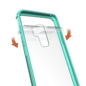 Handytasche für Samsung Galaxy S9 Case Schutz Hülle Cover Transparent Grün