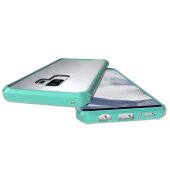 Handytasche für Samsung Galaxy S9 Case Schutz Hülle Cover Transparent Grün