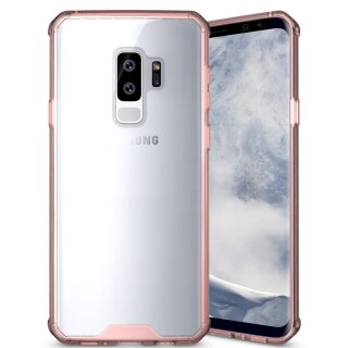 Handytasche für Samsung Galaxy S9 Case Schutz Hülle Cover Transparent Pink