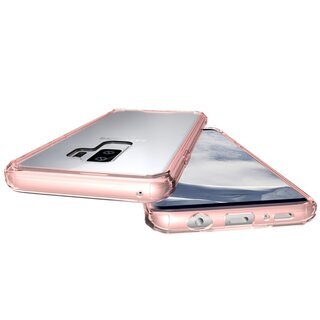 Handytasche fr Samsung Galaxy S9 Case Schutz Hlle Cover Transparent Pink