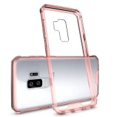 Handytasche für Samsung Galaxy S9 Case Schutz Hülle Cover Transparent Pink