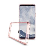 Handytasche für Samsung Galaxy S9 Case Schutz Hülle Cover Transparent Pink
