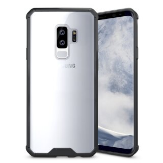 Handytasche für Samsung Galaxy S9 Plus Full Case Schutz Hülle Transparent Schwarz