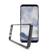 Handytasche für Samsung Galaxy S9 Plus Full Case Schutz Hülle Transparent Schwarz