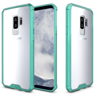 Handytasche fr Samsung Galaxy S9 Plus Full Case Schutz Hlle Transparent Grn