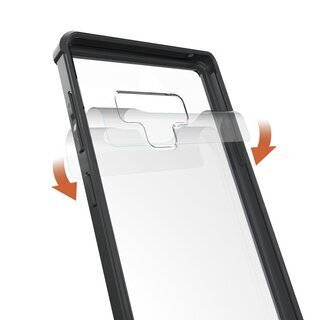 Handy Tasche fr Samsung Galaxy Note 9 Case Schutz Hlle Cover Tranparent Schwarz