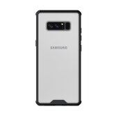 Handy Tasche für Samsung Galaxy Note 8 Case Schutz Hülle Cover Transparent Schwarz